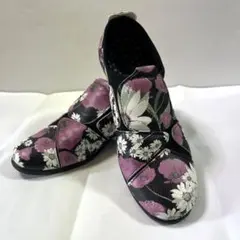 スリッポン　花柄　シューズ　Ｍサイズ