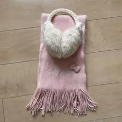 メゾピアノ ピンクマフラーu0026イヤーマフラー