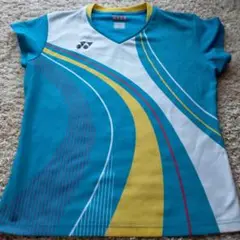 YONEX バドミントンシャツ Oサイズ 青/白/黄色