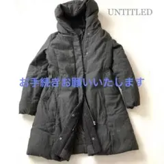 ●アンタイトル●フード付きダウンコート グレー