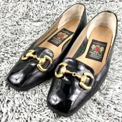 MIHAMA ビットローファーゴールド金具 エナメル レザー 22.5