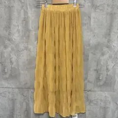 新品 CLEA イエロープリーツスカート Fサイズ