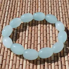 【謎石!】謎の氷種玉髄？オーバルブレスレット☆