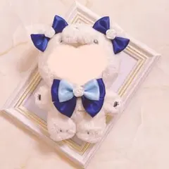 ぬいぐるみ ぬい服 リボン セット ネイビー×ブルーバード