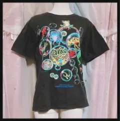 ꒰DOLPHIN꒱フロッグ プリント 半袖 Tシャツ 黒系 カジュアル トップス