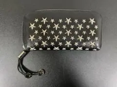 ジミーチュウ 長財布 黒 スタッズ