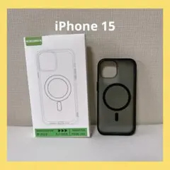 iPhone 15ケース Magsafe対応 全面保護 ブラック