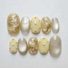 ネイルチップ イエロー マグネット