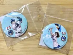 ヤクルトスワローズ あだち充コラボDAY 浅倉南 村上宗隆 缶バッジ