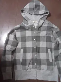 MONCLER フード付きチェックパーカー