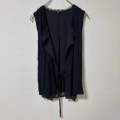 DAKS ネイビー ノースリーブ チュニック　ワンポイント　38 レディース