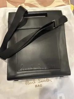 Paul Smith ブラックレザーショルダーバッ
