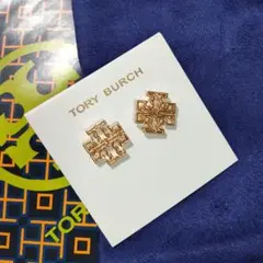Tory Burch トリーバーチ Tロゴ シンプルデザイン ピアス ゴールド