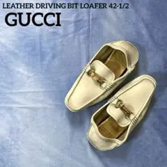 GUCCI LEATHER DRIVING BIT LOAFER 42-1/2