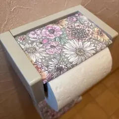 3179【2点100円、3点200円引き】花柄トイレットペーパーカバー