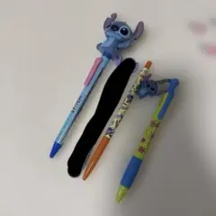 スティッチ キャラクター付きボールペン 3本セット