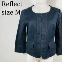 美品 リフレクト Reflect 薄手ジャケット 丈短め M【246】