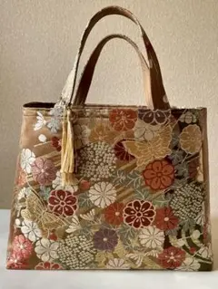 ☆お値下げ中☆ ¥4.250→ ¥3.950 　　 帯リメイクハンドメイドバッグ