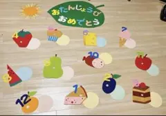 絵本　はらぺこあおむし　誕生日壁面