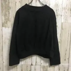 KBF+ ケービーエフプラス 長袖 トップス 起毛 スウェット ブラック one
