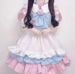 メイド服 コスプレ ピンク 2着セットも可能