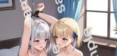 a4ポスター　AIイラスト 美女 レズ　百合　アート　AI 女の子　高クオリティ