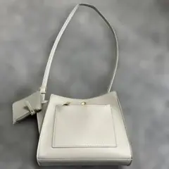 グレー ショルダーバッグ 合成皮革 グレー