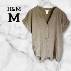H&M 【M】半袖シャツ US ベージュ カジュアル エイチアンドエム