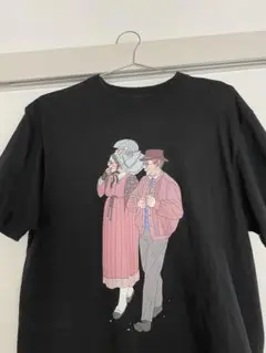 カップルイラスト Tシャツ 黒