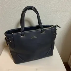 ネイビー トートバッグ 合成皮革