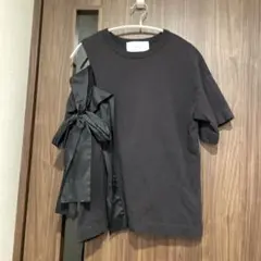 AVIE ショルダー カット Tシャツ