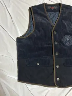 美品⭐️ ジャンルイフレ ベスト ロゴ キルティング 刺繍 Vネック アウトドア