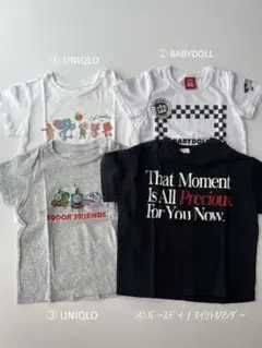 バースデイ ユニクロ ベビド Tシャツ 4枚セット 90 95cm