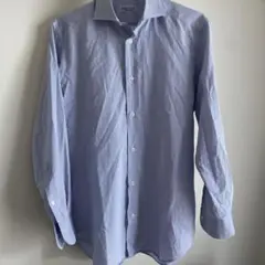 シャツ 長袖 ブルー 青 薄手