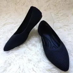 ✨美品✨ABC SELECT 　COCOCEE（心地いい）ニットパンプス 黒
