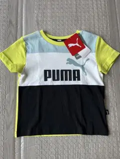 PUMA プーマ　カラーブロック半袖Tシャツ黄色　新品　コットン