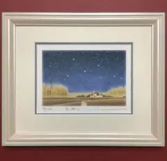 絵画・額縁・版画・渡辺 美香子・新品未使用・夕暮れの小径・美術品・インテリア・ 絵画・額縁・版画・渡辺 美香子・新品未使用・夕暮れの小径