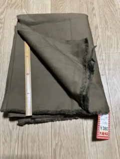 71昭和レトロ　綿100% 生地 110cm幅 1.8m ブラウン　未使用品