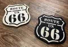 オーダー制作　男前インテリア　ルート66 ROUTE66 屋外対応　2個セット