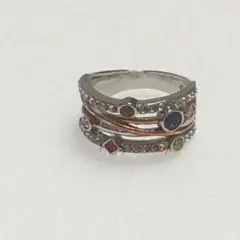 カラフル ジルコニア リング 10号 シルバー925 キュービック