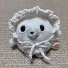 ぬいぐるみ用　ホワイトフリルボンネット