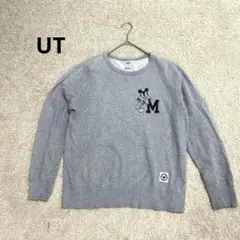 【ユニクロ】UT UNIQLO ミッキー　スウェット　ディズニー　グレー　M