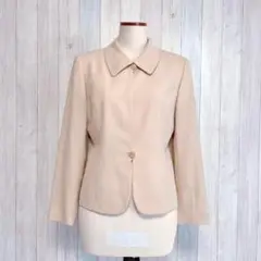 【BISTY】長袖 ジャケット 羽織り クリーム色 M オケージョン