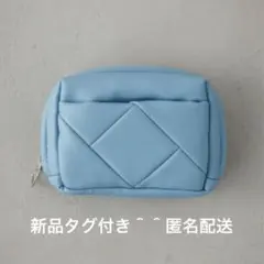 【新品タグ付き】アズールバイマウジー　キルティングミニスクエアポーチ　水色