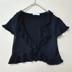 any sis トップス　ショート丈ボレロ　フォーマル　ラメ入　サイズ２　Ｍ