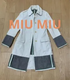 ☆MIU MIUコート☆グリーンのラインが効いています☆