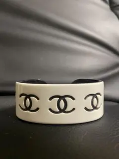 正規品CHANEL バングル 黒白 ココマーク シャネル