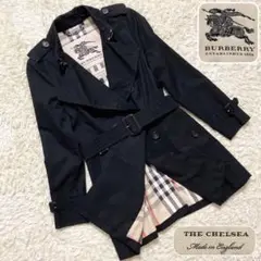 極美品⭐️バーバリー チェルシー ショート トレンチコート ブラック Mサイズ位