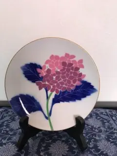最終お値下げ！ 深川製磁　紫陽花図 陶器プレート 深川製磁 紫陽花図 陶器プレート