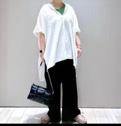 レプシム　LEPSIM ギャザーワイドフレアパンツ